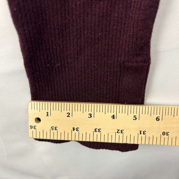 Lululemon Women's Small Burgundy Ribbed Knit Jogger Pants With Pink Drawstring - Picture 6 of 16